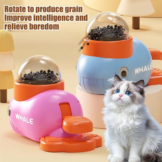 Dog Interactive Treat Dispenser Toy 2-in-1 Food Puzzle Slow Feeder Whale/Clownfish Shape Pet Enrichment Toy for Small Medium Dogs Cats IQ Training