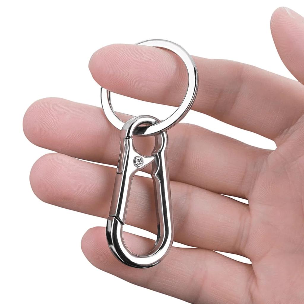 4Pcs Carabiner Clip Keychain Metal Carabiner Shape Key Ring Keyring Key Holder Clips Hook Holder Organizer for Car Keys Finder F