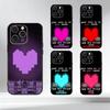 Чехол для телефона U-Undertale-es COLOR HEART для iPhone 17,16,15,14,13,12,11 Plus,Pro Max,XS, Мягкий силиконовый черный чехол