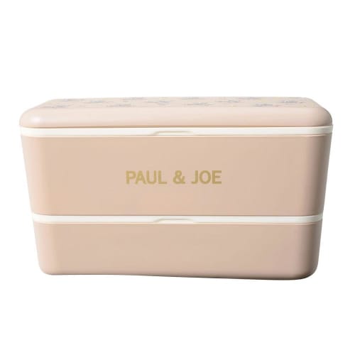 Paul & Joe Break Time Marks Bear Latte Lunch Box, Rectangular, Two Tiers, PAJB-DBX08-BE
