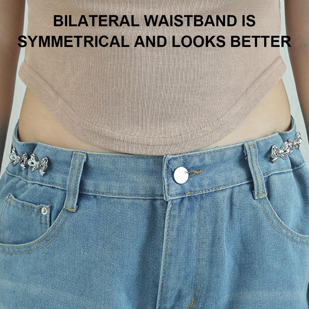 Двойной бант на талии, пряжка, съемная, не требующая сшивания, пуговица, универсальная застежка, пряжка, юбка, брюки, аксессуары для одежды своими руками