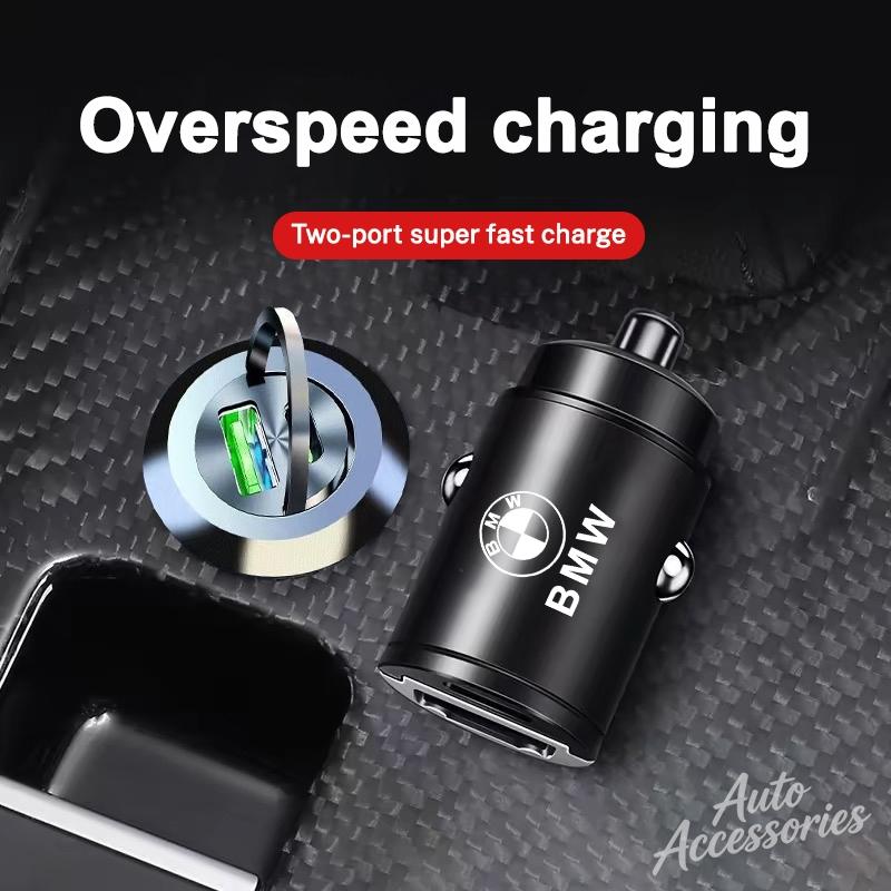 SQLI6 Car Charger Mini Pull Ring Car Phone Charger For BMW 1 3 5 7 Series X1 X3 X4 X5 F10 F15 F16 F20 F30 F18 F25 M3 M4 E34 stickers