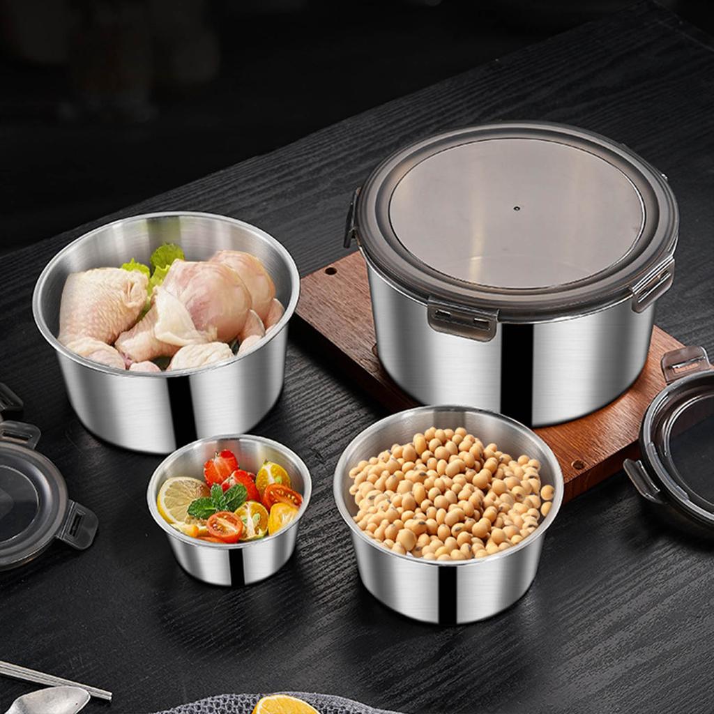 5 шт. ланч-боксов из нержавеющей стали с герметичной крышкой, контейнер для хранения продуктов для обедов, закусок и остатков еды на кухне