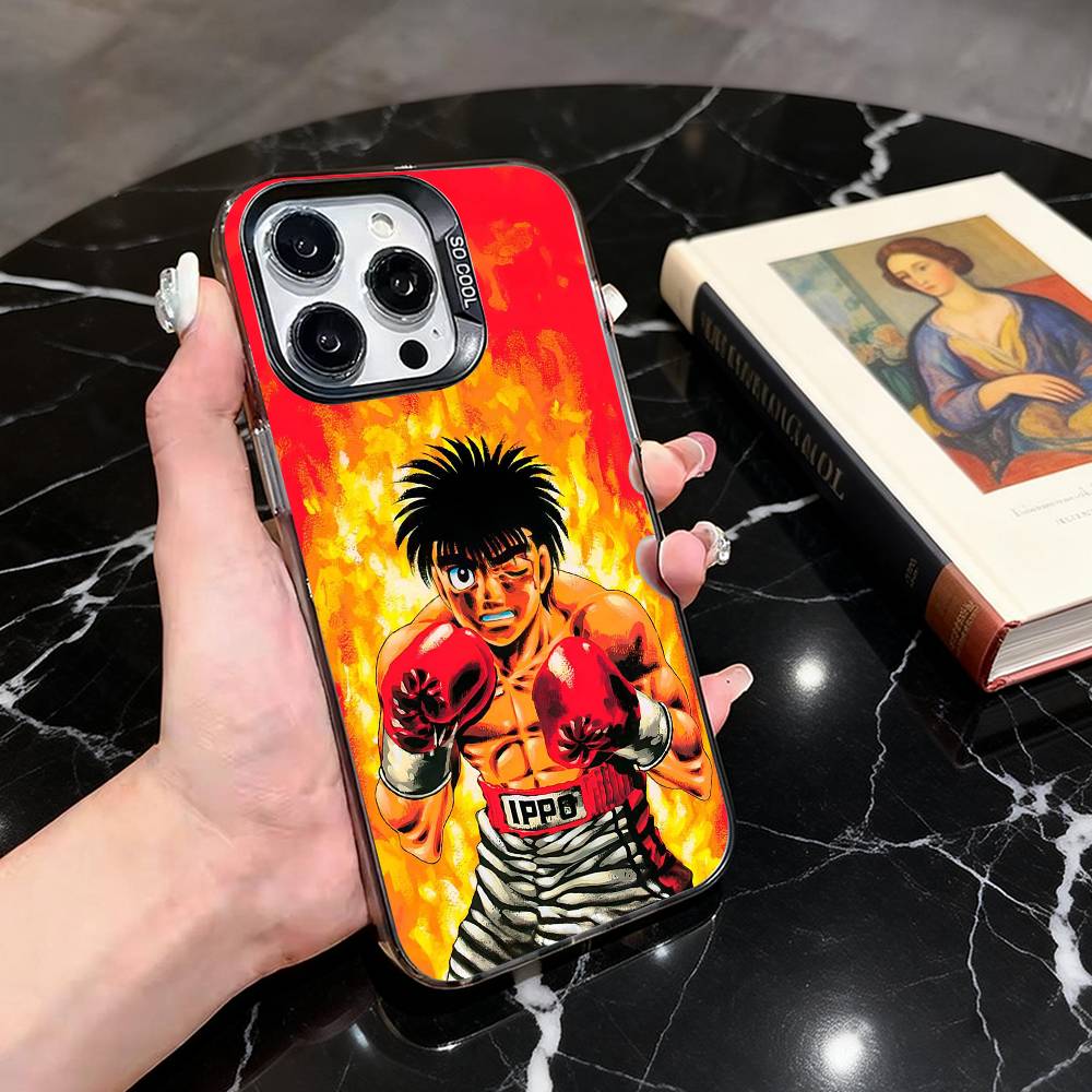 B-boxing H-H-Hajime no I-Ippos Phone Case For iPhone 17,16,15,14,13,12,11 Plus,Pro Max,XS,Colored Silver Plated Inside Cover