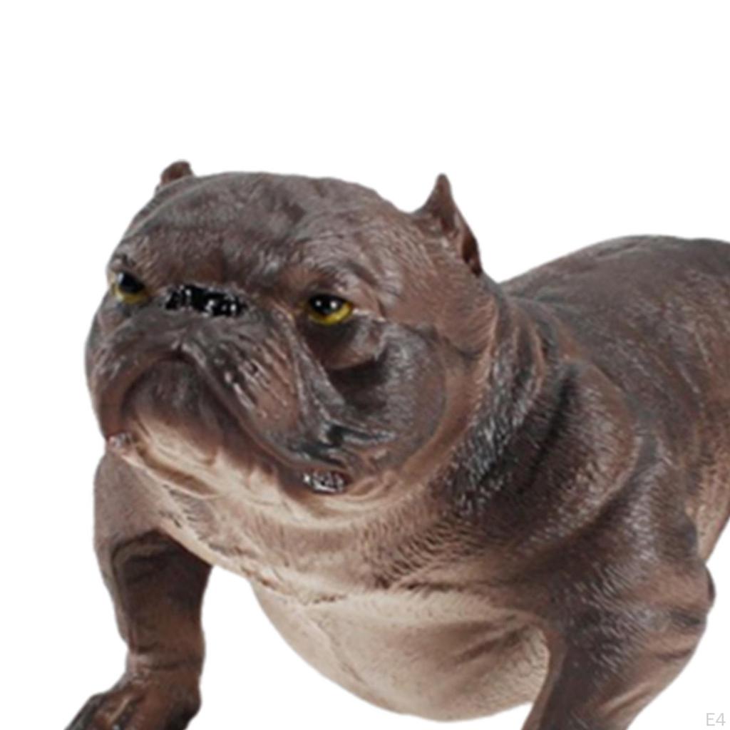 Dog Statue Figurine Lifelike Animal Collectible Desk Figure Puppy Sculpture Simulation Model