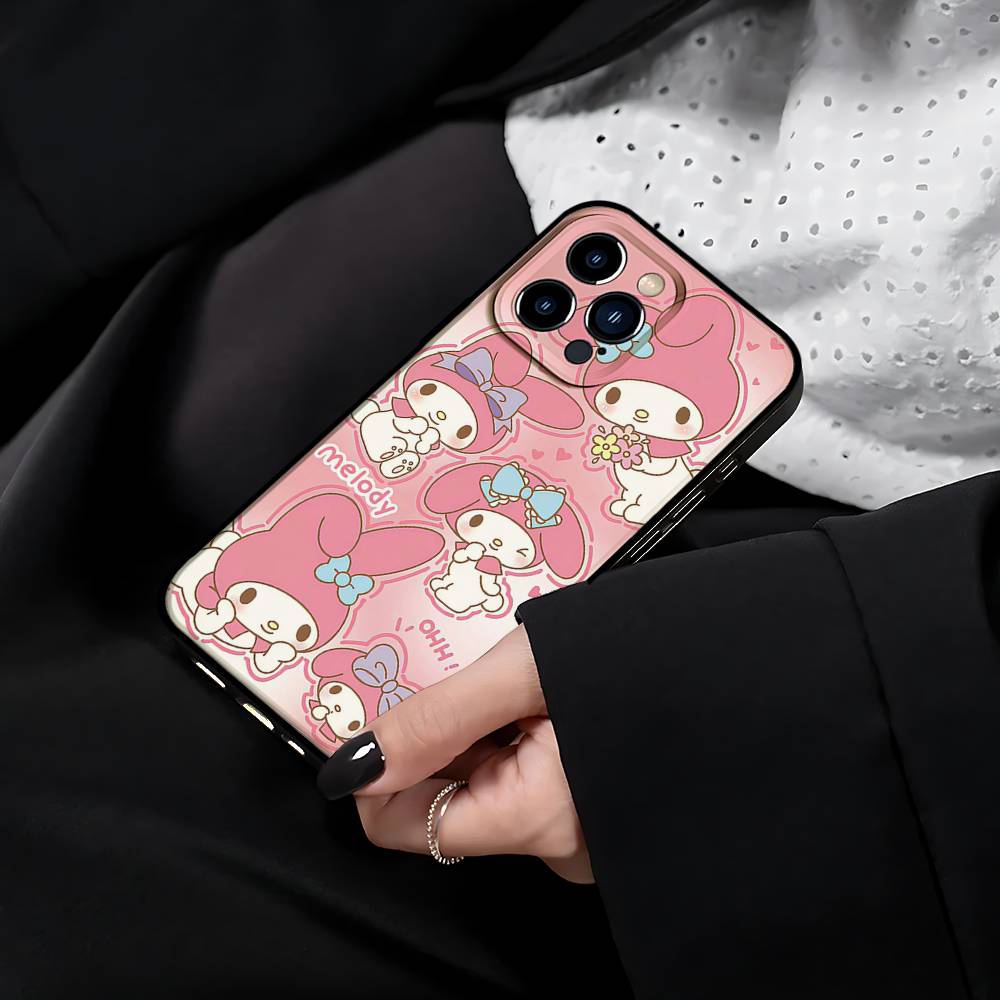 Милый Мультяшный Чехол-Телефон M-Melody Для IPhone 17 15 Pro Max 14 Pro 12 11 13 Mini X XR XS 16 Plus SE Задняя Крышка