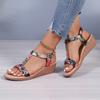 Hot-selling Large-size Bohemian Sandals Women's Summer New Fish Mouth Wedge Heel Open-toed Sandals