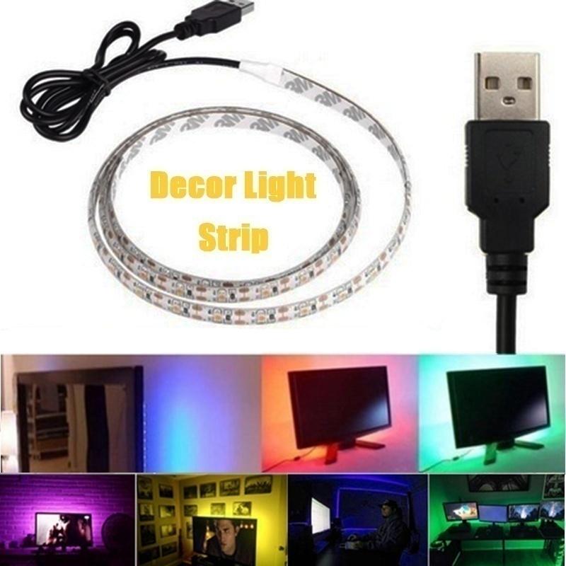 2 м/3 м/5 м SMD 3528 светодиодная USB гибкая лента для ТВ фоновое освещение IP65 рождественская декоративная лампа «сделай сам»