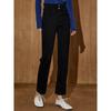 Coolhut2025 Autumn and Winter New Season Fashionable and Versatile Black High-Waisted Slim Cigarette Pants Women's Straight-Leg Jeans
