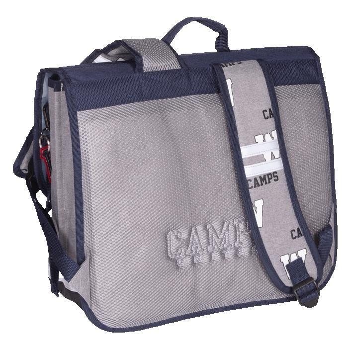 Cartable - KID'ABORD - Camps Warrior - 38 cm - Gris - 2 compartiments