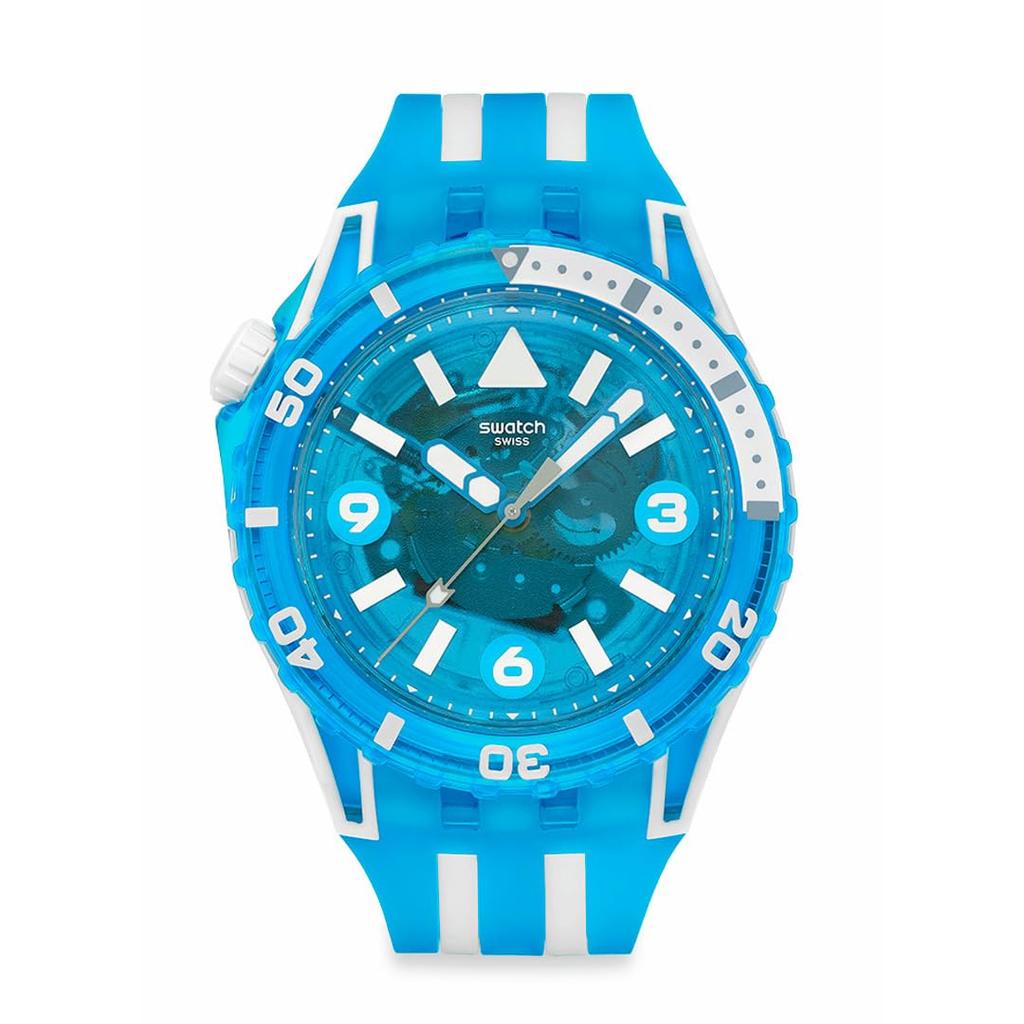 Мужские наручные часы Swatch SCUBAQUA BLUE FIRE SSCU09S100, синие