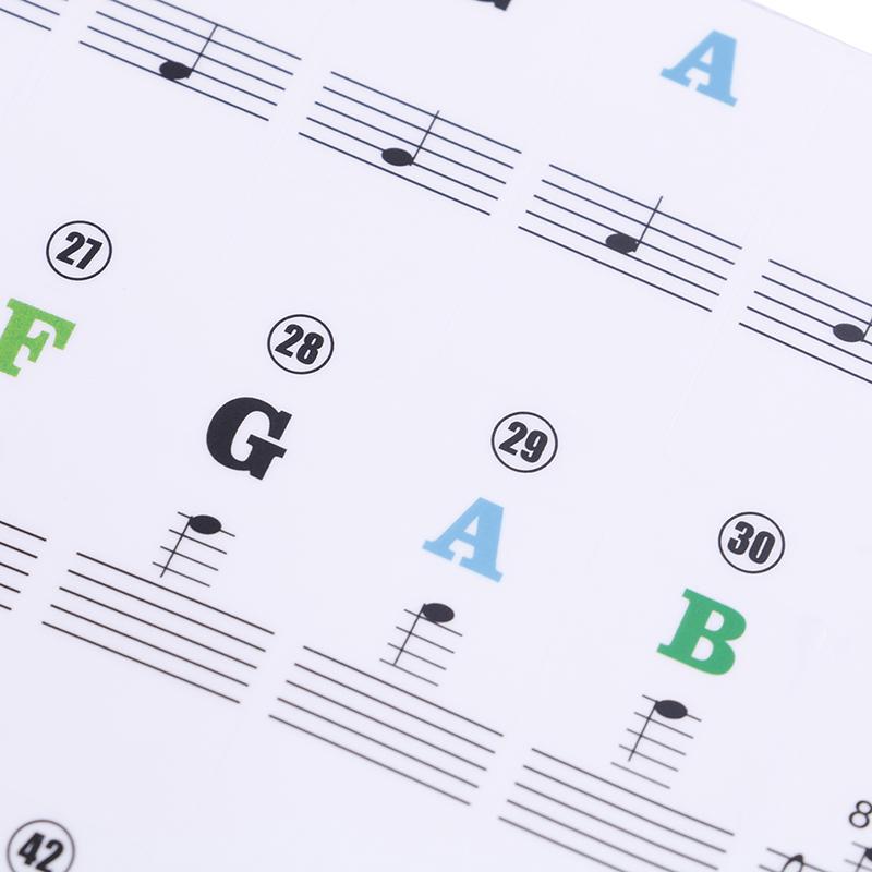 54 61 88 Клавиш Электронное Пианино Клавиатура Наклейки с Названиями Звуков Наклейки на Клавиши