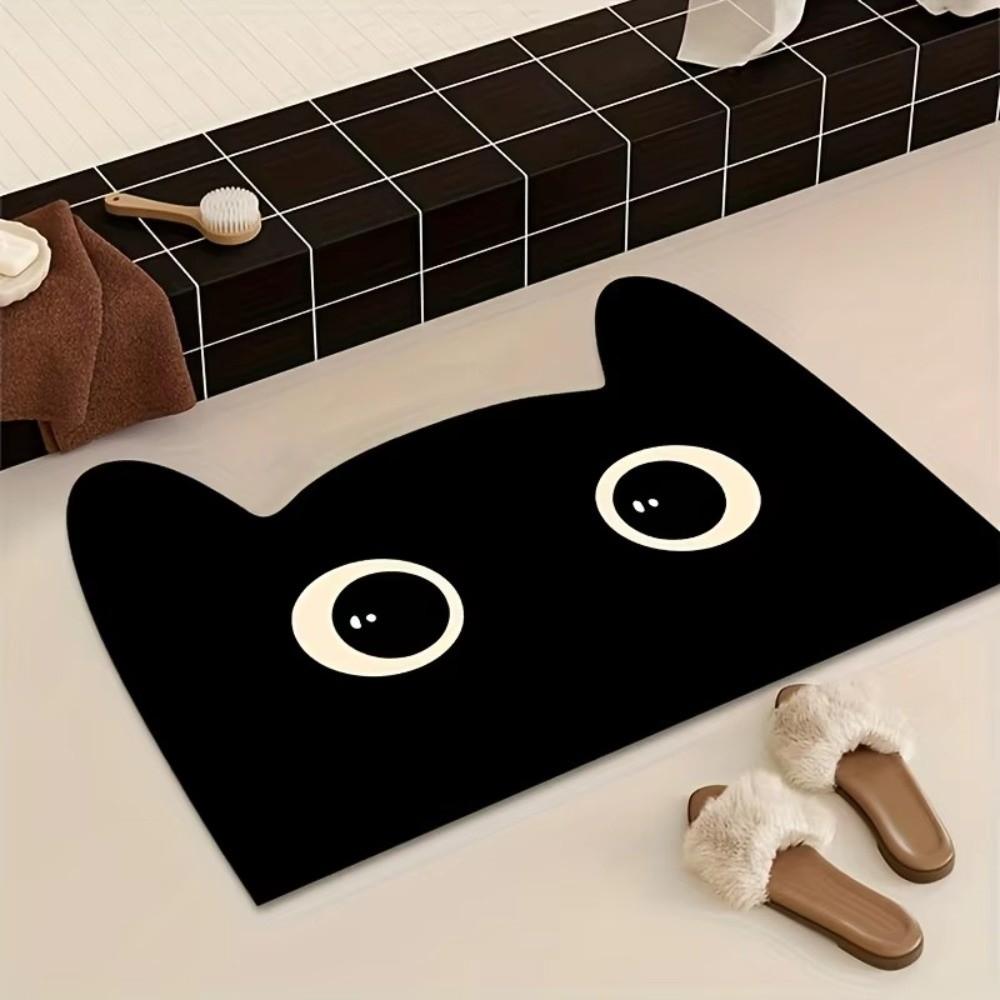 Non-Slip Bath Mats Cartoon Cat Kitchen Rugs Creative Bathroom Floor Mat