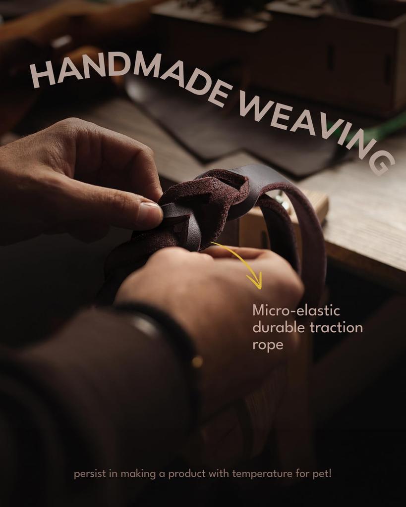 Кожаный поводок для собак, прочные плетеные поводки из натуральной кожи для собак больших, средних и маленьких пород, дрессировка и выгул овчарок