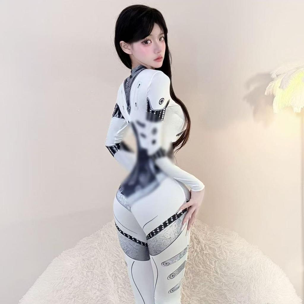 Super Sexy Cosplay Full Body Zentai Long Disguise Open Stretchable Swimsuit Cute and Smooth To the Elastic and Popular Anime Costume for Perfect for