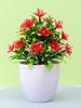 1pc Mini Fake Plants Artificial Potted Eucalyptus Faux Plants For Home Office Farmhouse Bathroom Table Shelf Decor Indoor
