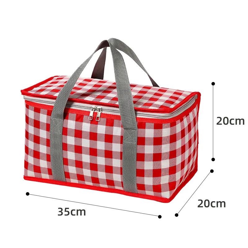 Large Capacity Portable Thermal Insulation Bag Picnic Basket Thickened Oxford Cloth Outdoor Hand Bags Travel Camping Equipment
