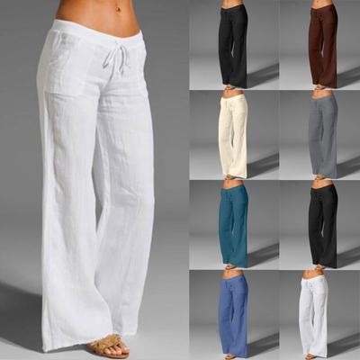 Модные женские повседневные брюки с высокой талией и эластичной резинкой на талии