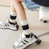 Retro Mid Length Socks Spring Summer Embroidered Socks New Cotton Sports Socks