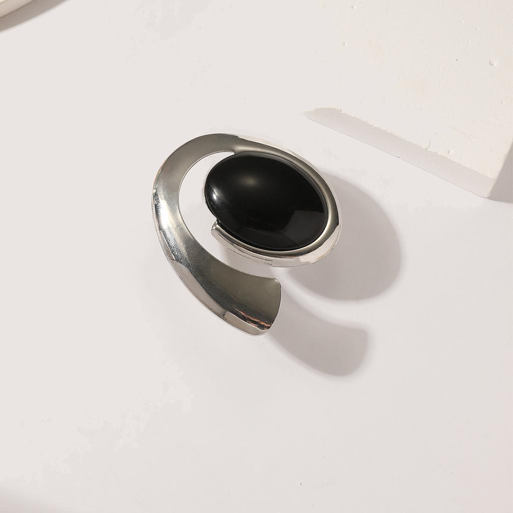 Массивное женское геометрическое кольцо, имитация камня, крупная стильная женская бижутерия