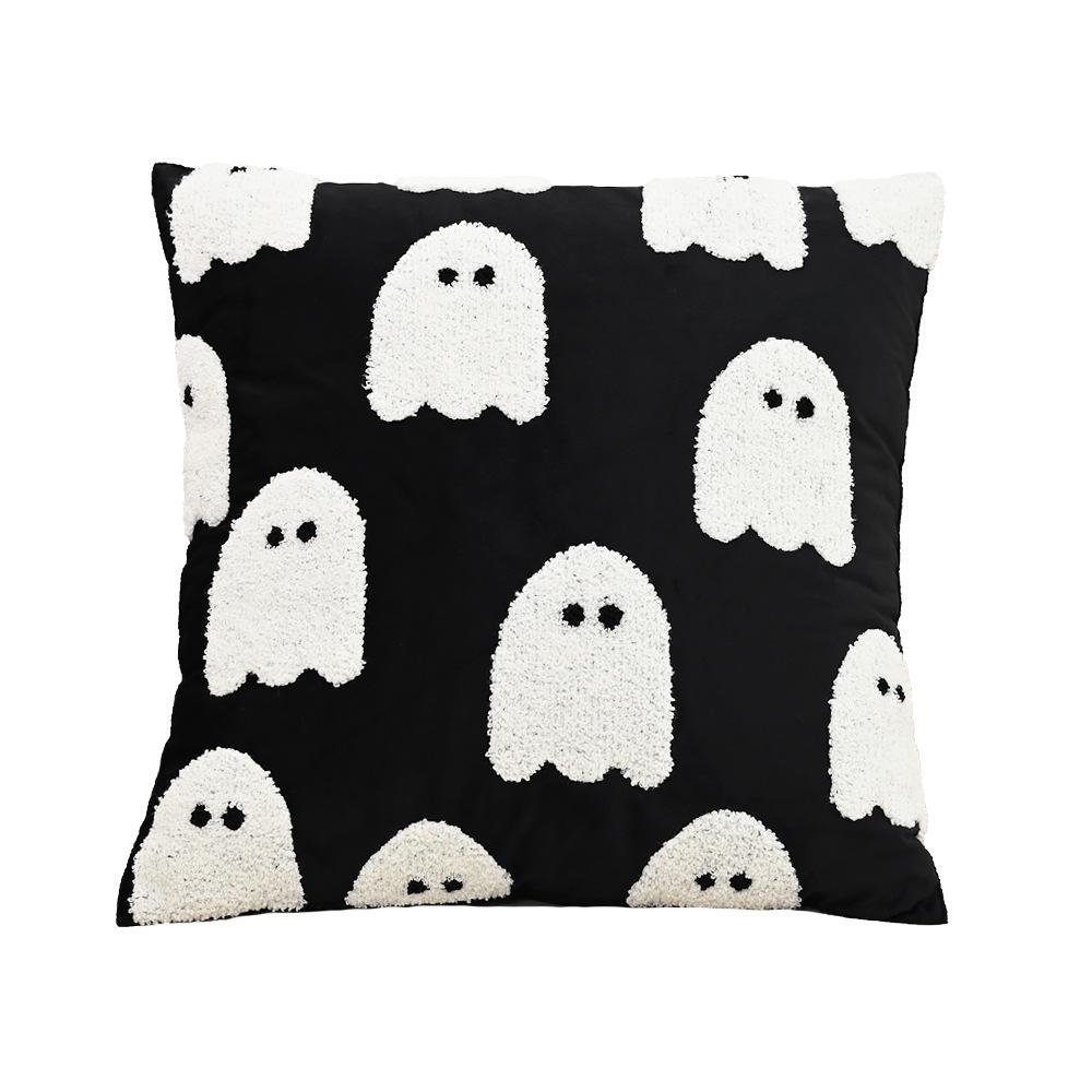 Halloween Pillow Cover, Halloween Embroidery Pillowcase, Family Party Pumpkin Decoration Pillowcase, Cushion Cover