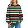 Women's Casual Striped Pullover Long Sleeve Shirt Oversized Sweatshirt