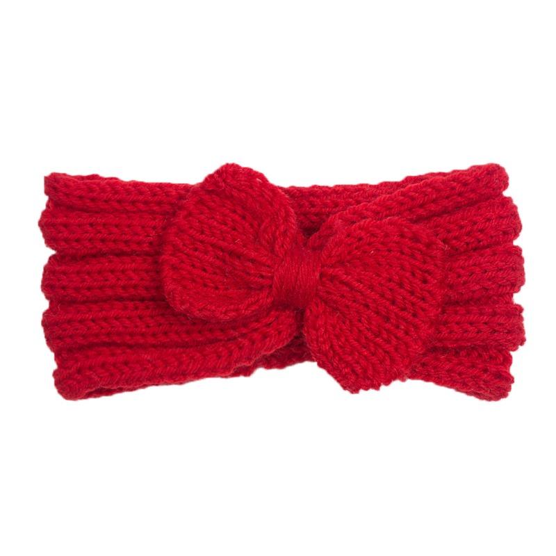Autumn and Winter Baby Wool Headband, Baby Solid Color Comfortable Bow Hair Accessories, Children's Headband