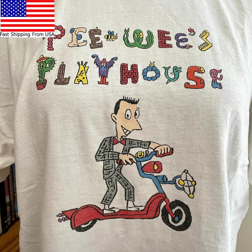 Pee Wee Herman play house white shirt reprint unisex AN70974