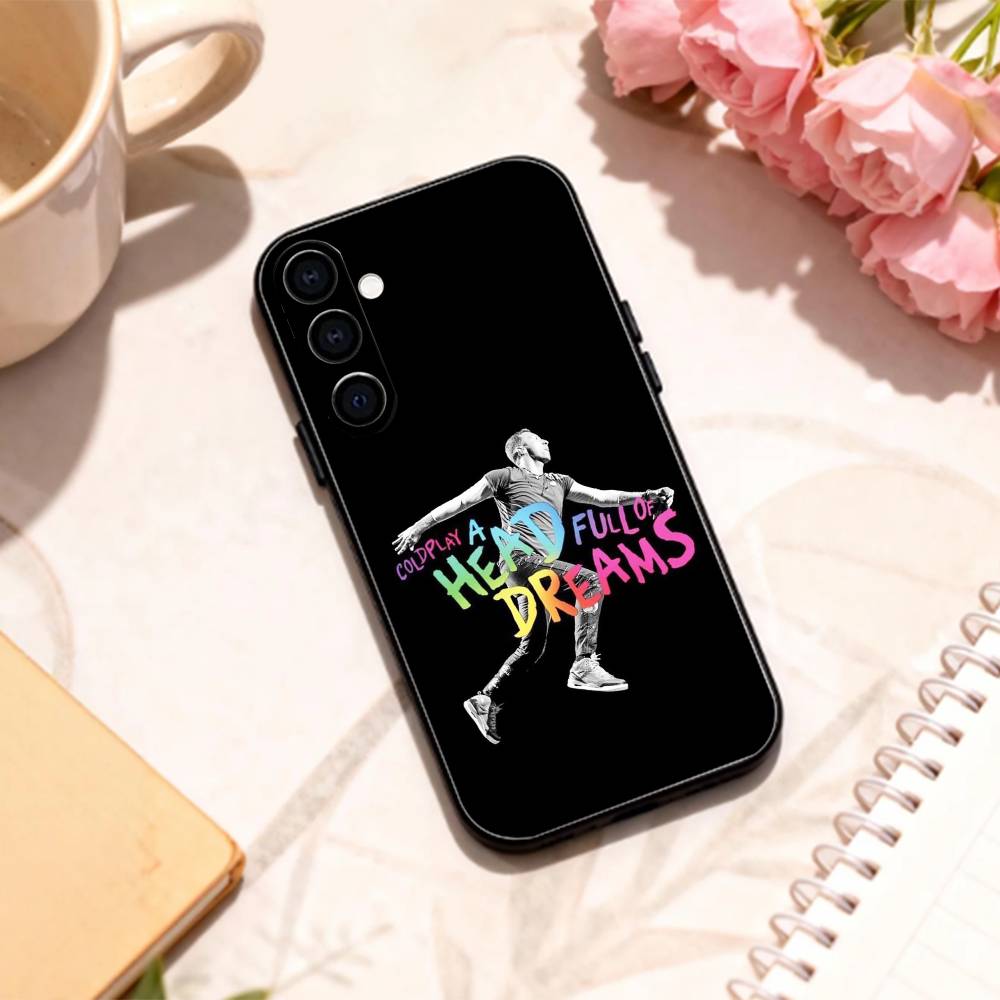 Alternative rock Coldplay phone Case For Samsung Galaxy A73,A72,A71,A70,A53,A52,A51,Others Soft Black Shell