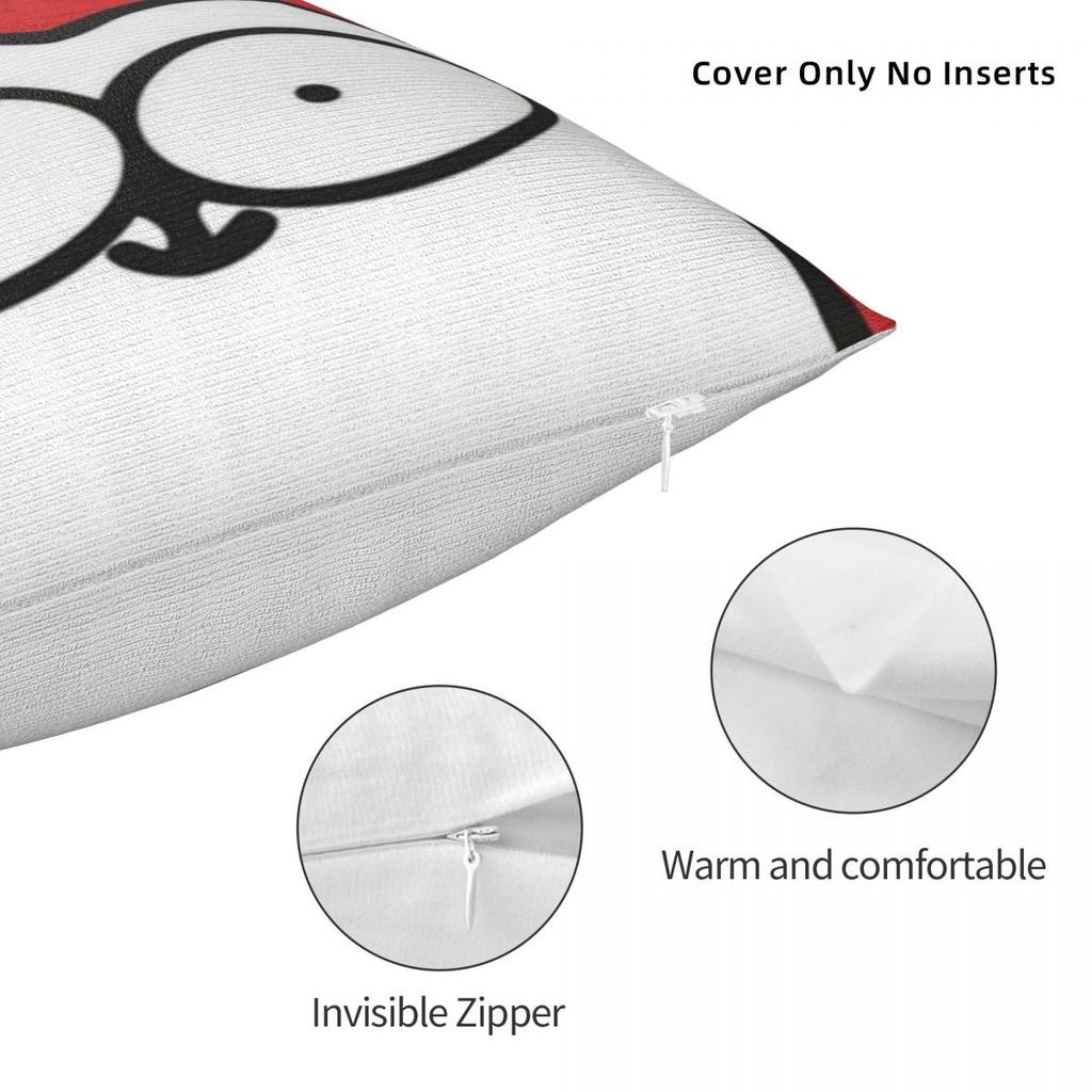Trendy Living Room Simons Cartoon Cat Catsdecorations Pillowcase Merch Pillow Covers Square Multiple Sizes