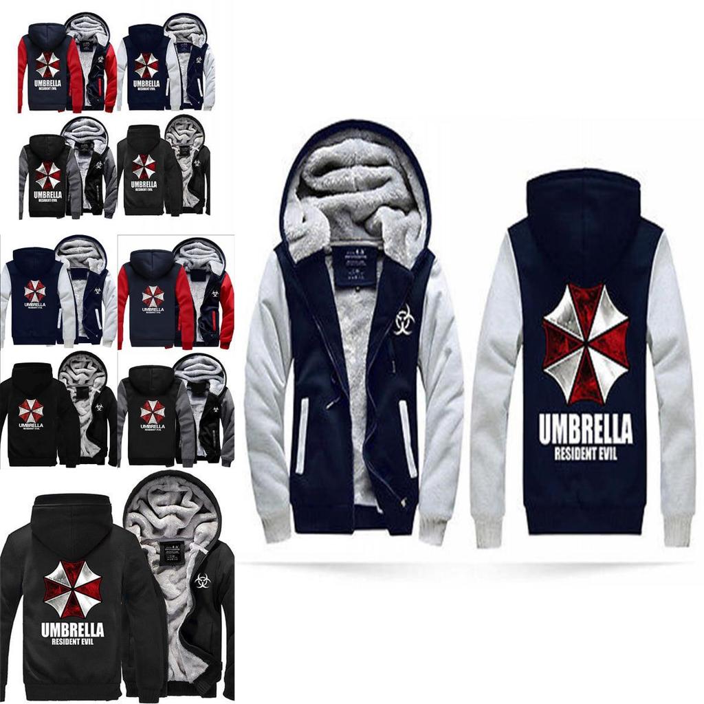 Evil Resident Hot Biohazard Umbrella Thicken Jacket Sweater Winter Hoodies Coat