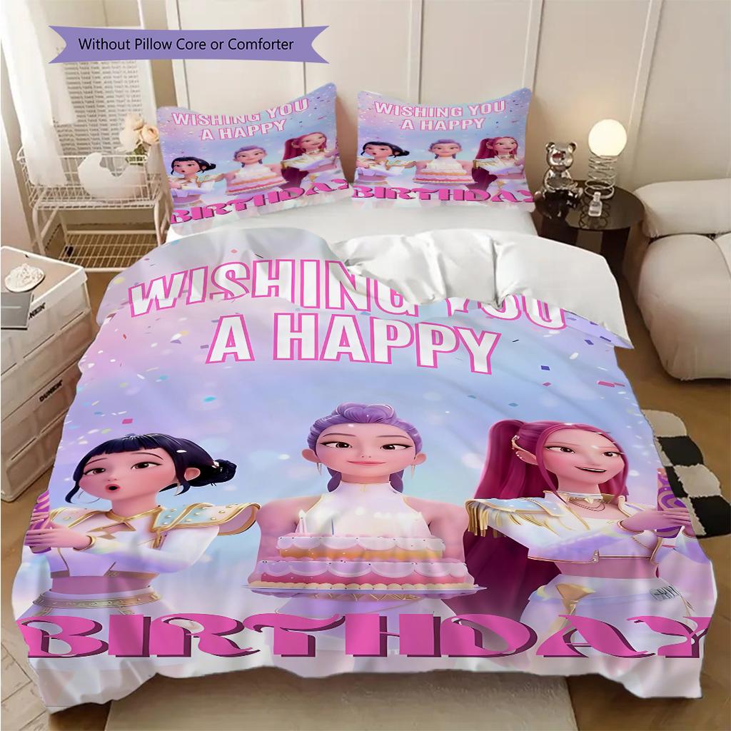K-Pop Superstar bedding, duvet cover, pillowcase, home decoration, birthday gift (1 * duvet cover+2 * pillowcase, coreless)