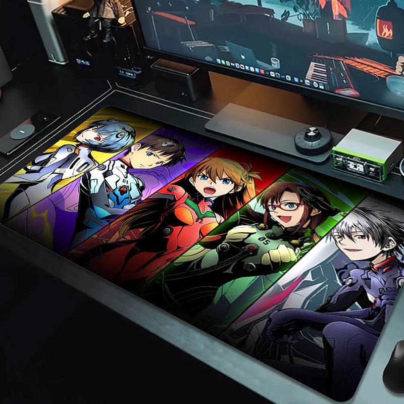 Neon Genesis Color Mouse Pad Large Gaming Table Cushion Non-slip Laptop Tablet Big Mousepad XXL Mat Mini PC Playmat With Lock edge