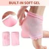 2 шт. Многоразовые гелевые увлажняющие рукава для ног и рук, налокотники, мягкие розовые полуноски для пяток и локтей, портативный спа-уход для ежедневного использования и путешествий