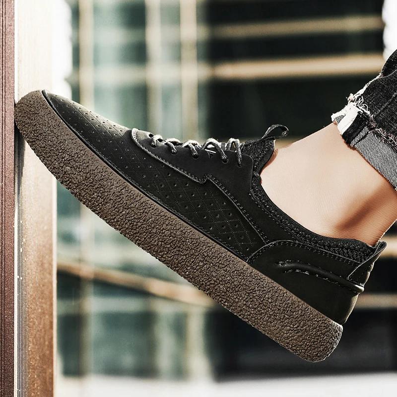 Летние перфорированные дышащие кроссовки Мужские туфли с вырезами и воздушной подушкой Легкие кеды для скейтборда для повседневной носки