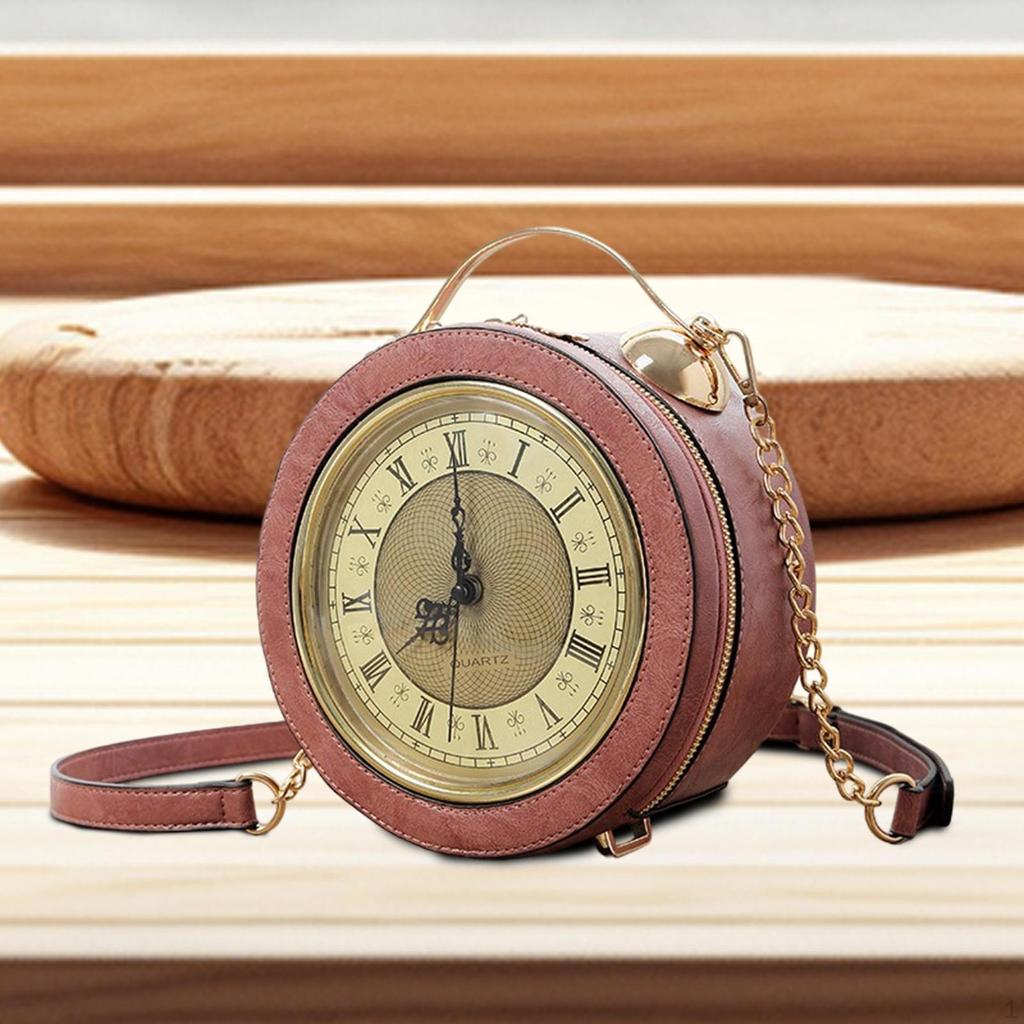 Clock Purse and Handbag Fashion Womens Shoulder Bag