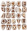 IBA Indianbeautifulart Текстильный печатный блок Прописные буквы алфавита A-Z Резные деревянные буквы Деревянный штамп