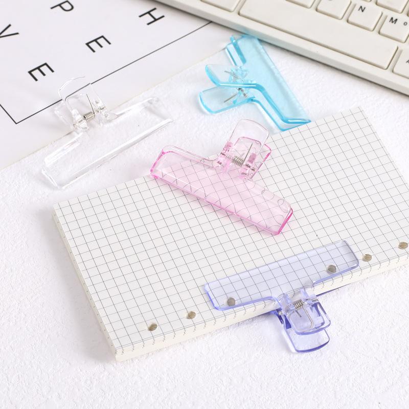 1 Piece Transparent Acryllic Paper Clip Simplicity Korean Fashion Non-sticky Memo Pad Clip Beautiful Snack Seal Clip Student
