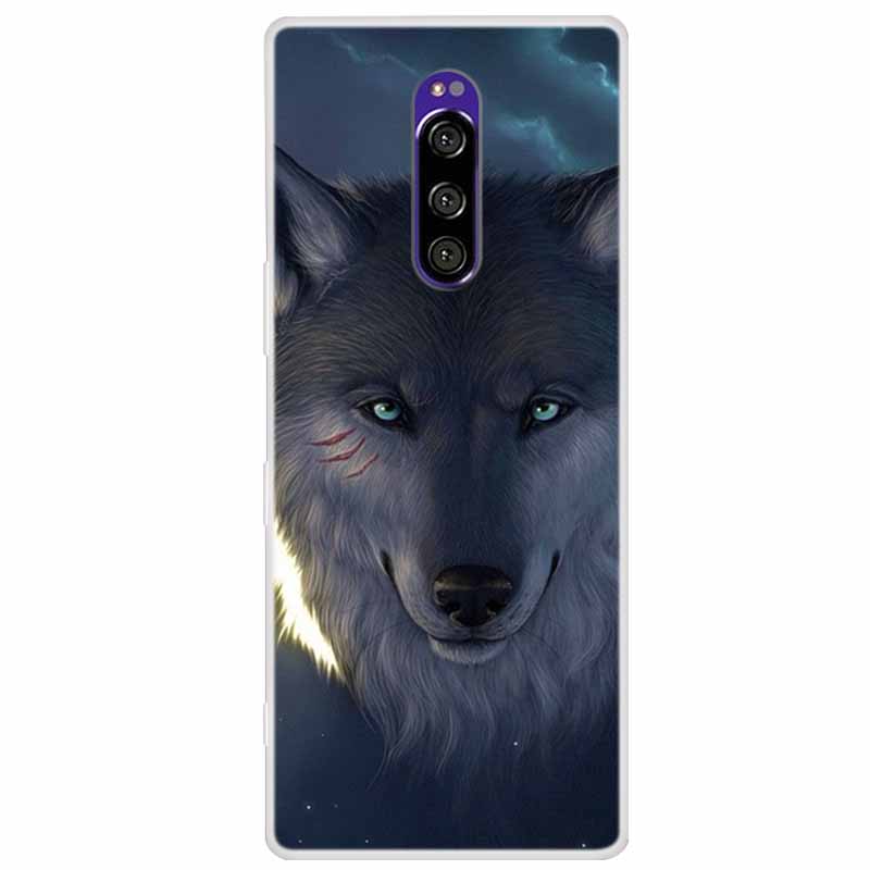 Чехол для Sony Xperia 1 Роскошные Животные Прозрачная Крышка для Sony Xperia1 XZ4 SO-03L SOV40 J8110 J9150 J8170 Корпуса Чехлы для Телефона