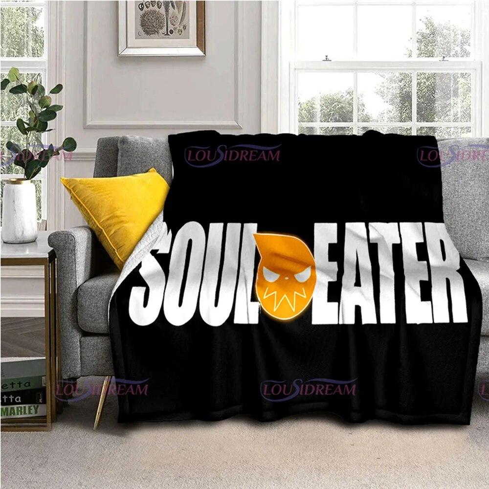 Одеяло в стиле аниме Soul Eater, ультра мягкое одеяло, теплое покрывало для кровати для путешествий, кемпинга, гостиной, дивана, декора для спальни
