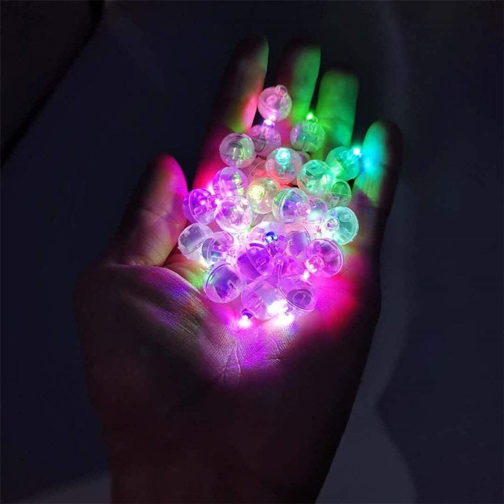100pcs LED Light Up Balloon Balls Glowing Round Sphere Lights Party Wedding Decoration