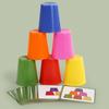 Children's Stacked Cup Game Fun Color Classification Cup Logical Thinking Training Matching  Table Game Educational Toys For Kid