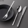 Ручка из нержавеющей стали 304 с каменным узором, набор столовых приборов, основной нож, основная вилка, основная ложка, десертная ложка, вилка для фруктов, кухонные принадлежности