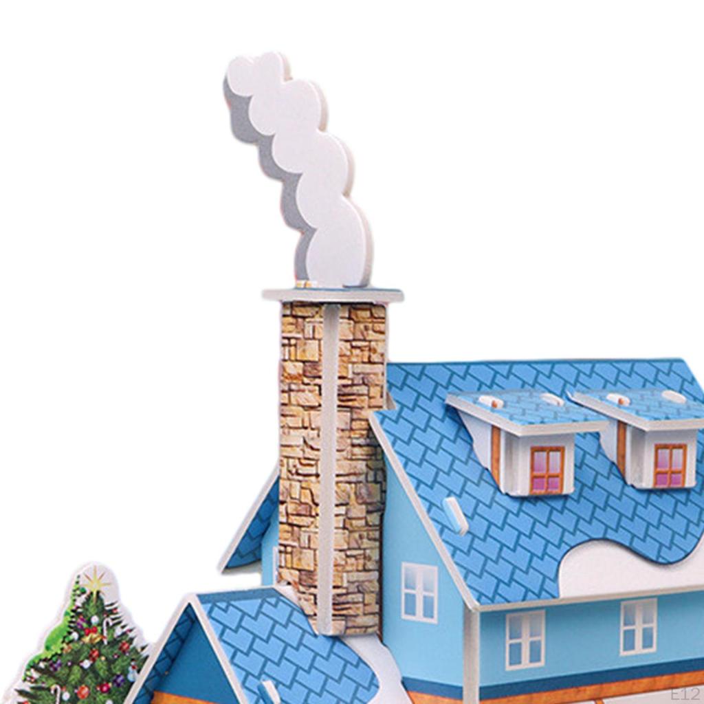 DIY Decoration, Christmas Crafts, Indoor And Outdoor 3D Puzzle for Kids, Craft House