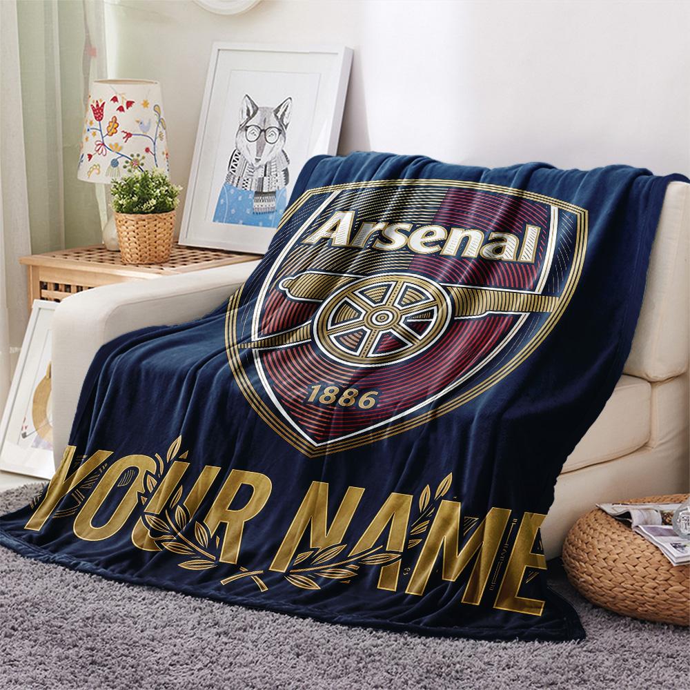 Custom Name Arsenal2 Flannel Blanket, High quality Comfortable for All Seasons, Home Decor, Warmth and Comfort
