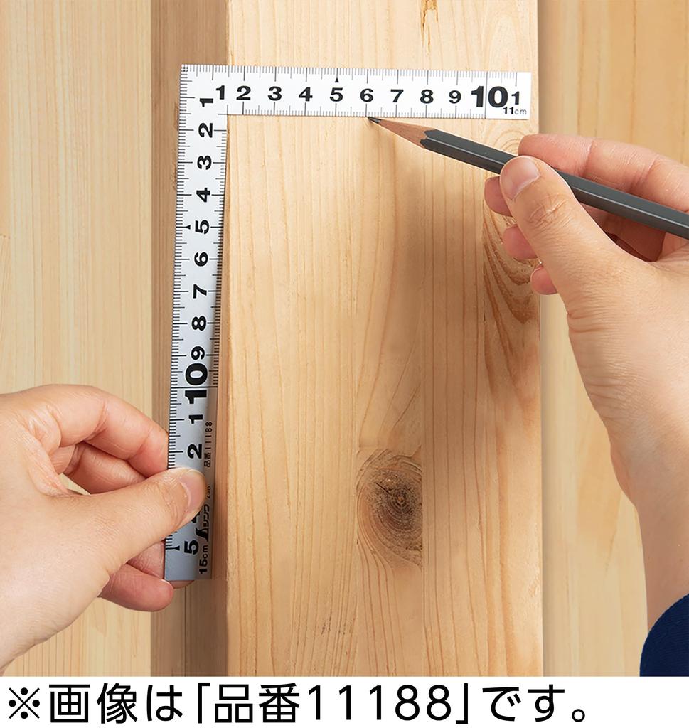 Shinwa Sokutei Curved Measure Flat Pita Front and Back Same Eyes White 15 X 11cm 11189