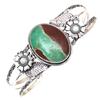 Chrysoprase Gemstone Antique Silver Jewelry Cuff Bracelets 7''Adjustable