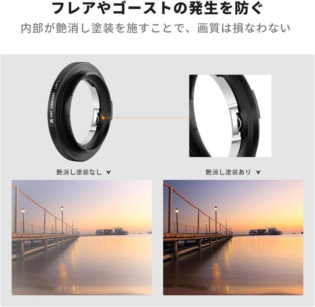 Адаптер крепления объектива Concept Lens to для объективов Leica для Leica Panasonic и Sigma Infinity K&F M-L (Камера с байонетом Leica M-Mount L-Mount) M-Mount L, L, L-Mount