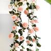 180cm Artificial Rose Flower Ivy Vine String Home Wedding Hanging Decoration Christmas Ornament
