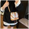 Новая мини нишевая сумка-ведро портативная женская сумка с принтом на плечо трехмерный ретро стиль универсальная сумка